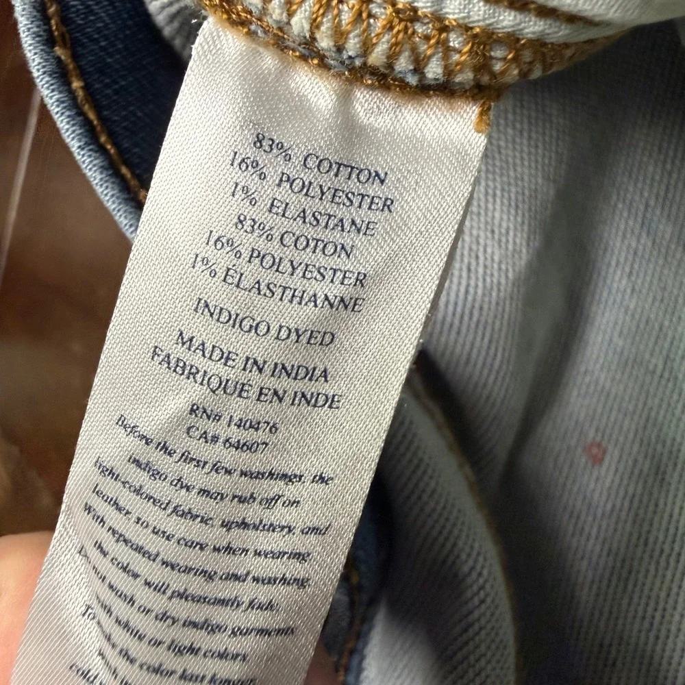 Faherty Jeans Mens 36X31 Blue Stretch Light Wash MBC0025-ETW